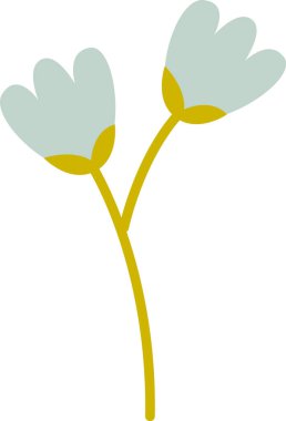 Bahar Çiçekleri Bitki Vektörü İllüstrasyonu