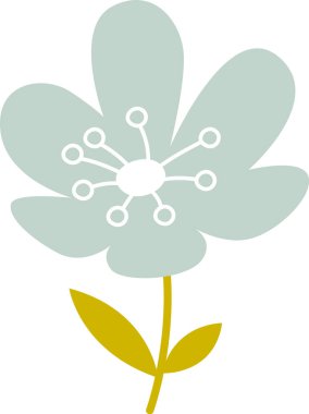 Bahar Çiçeği Bitki Vektörü İllüstrasyonu