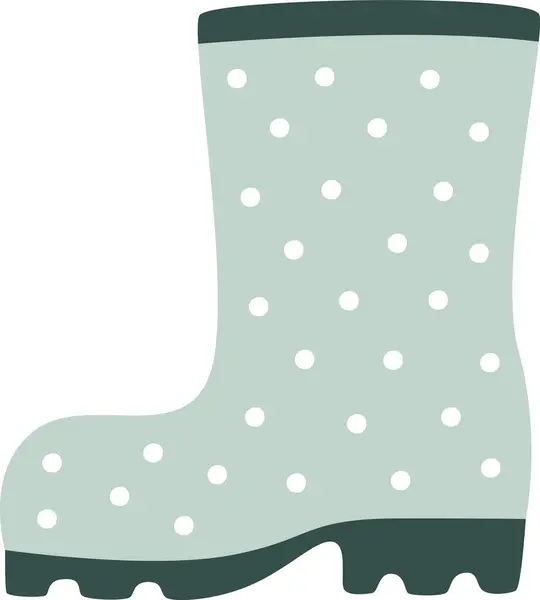 Rubber Boots Dots Vector Illustration — Stock Vector