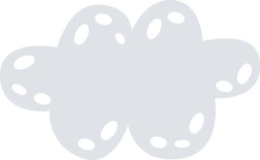 Gökyüzü Bulutu Simgesi Vektör İllüstrasyonu