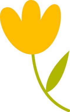 Çiçek Bitkisi Simgesi Vektör İllüstrasyonu