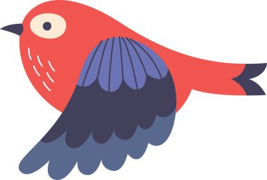 Çizgi film Uçan Vektör İllüstrasyonu