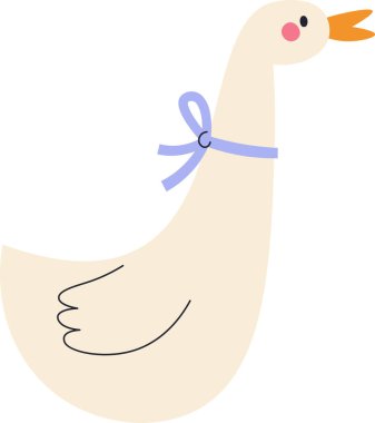 Kaz Kuşu Hayvan Vektörü İllüstrasyonu