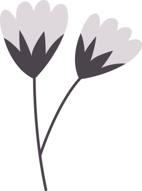 Çiçekler Bitki Simgesi Vektör İllüstrasyonu