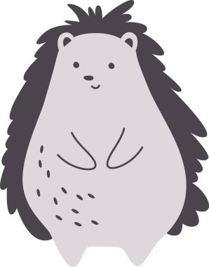 Kirpi çizgi filmi Hayvan Vektörü İllüstrasyonu