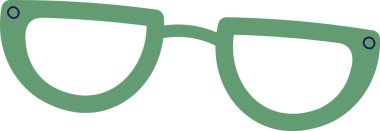 Gözlüklü Retro Vektör İllüstrasyonu