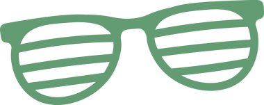 Disko Gözlüğü Aksesuar Vektör İllüstrasyonu