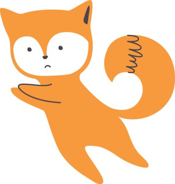 Karikatür hayvan vektör çizim tilki