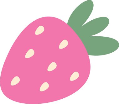 Çilekli Böğürtlen Simgesi Vektör İllüstrasyonu