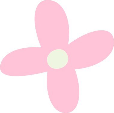 Flower Head Çizgi Filmi Vektör İllüstrasyonu