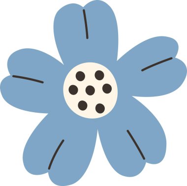 Karikatür Çiçek Başlığı Vektör İllüstrasyonu