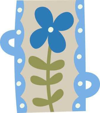 Vazo çiçek vektör çizim ile