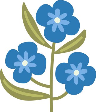 Çizgi film Çiçekleri Bitki Vektörü İllüstrasyonu