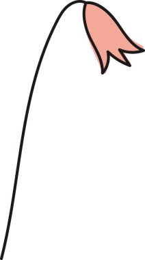 Çiçek El Çizimi Taslak Vektör İllüstrasyonu