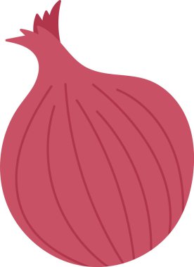 Kırmızı Soğan Sebze Vektör İllüstrasyonu