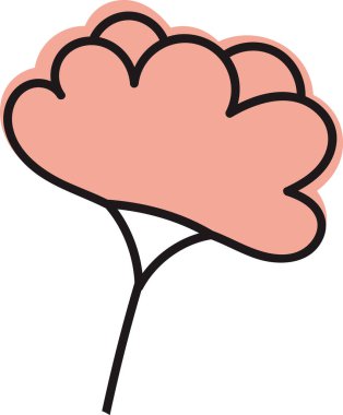 Çiçek El Çizimi Taslak Vektör İllüstrasyonu