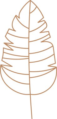 Tropikal Yaprak Özet Vektör İllüstrasyonu