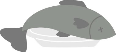 Tabak Vektörü Resimlerindeki Balık