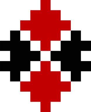 Ukrayna Nakış Element Vektörü İllüstrasyonu