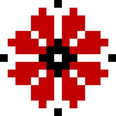 Ukrayna Nakış Element Vektörü İllüstrasyonu