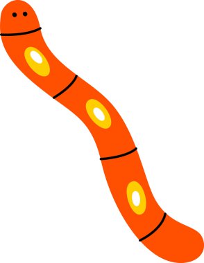 Renkli Çizgi Film Tırtıl Vektör İllüstrasyonu