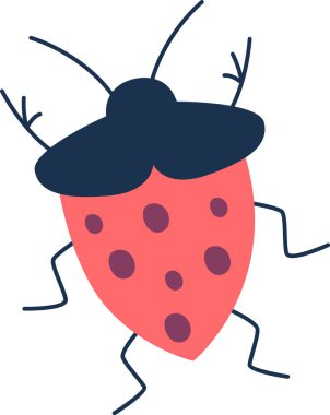 Böcek Çizgi Filmi Vektör İllüstrasyonu