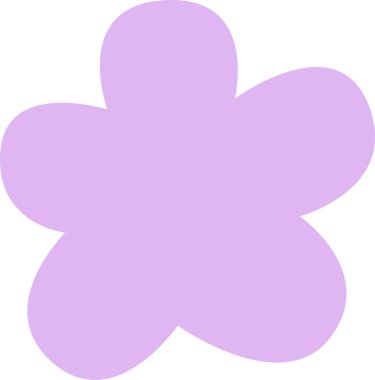 Çiçek Şekli Silüet Vektör İllüstrasyonu