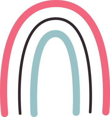 Gökkuşağı Çocuk Simgesi Vektör İllüstrasyonu