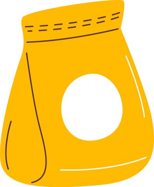 Gıda Vektörü İllüstrasyonlu Kağıt Paketi