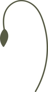 Çiçekli şube Bud Vektör İllüstrasyonu