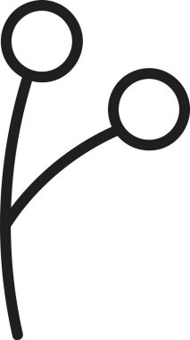 Böğürtlenli Branch Doodle Vektör İllüstrasyonu