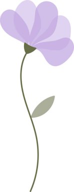 Soyut Çiçek Bitki Vektörü İllüstrasyonu