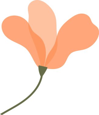 Soyut Çiçek Bitki Vektörü İllüstrasyonu