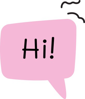 Merhaba Konuşma Baloncuğu Vektörü İllüstrasyonu