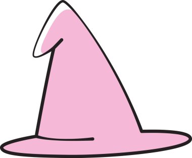 sihirli şapka doodle vektör çizim