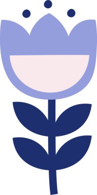 Karikatür Çiçek Bitki Vektörü İllüstrasyonu