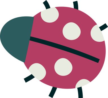 Uğurböceği Soyut Vektör İllüstrasyonu