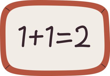 Matematik Harf Vektörü İllüstrasyonlu Kara Tahta