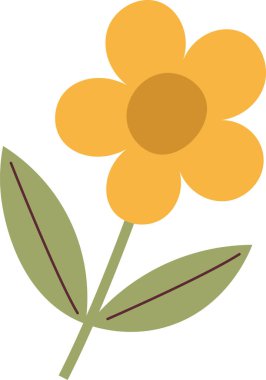 Bahar Çiçeği Bitki Vektörü İllüstrasyonu