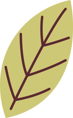 ağaç yaprağı ikonu vektör illüstrasyonu