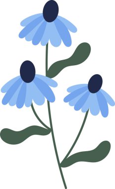 Çiçek Vektör İllüstrasyonlu Şube