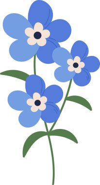 Çiçek Vektör İllüstrasyonlu Şube