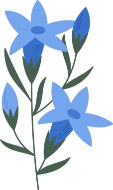 Çiçek Vektör İllüstrasyonlu Şube