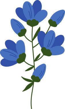 Çiçek Vektör İllüstrasyonlu Şube