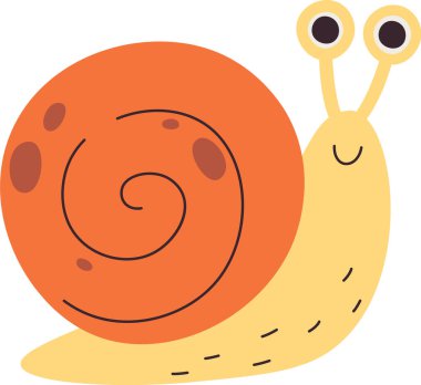 Salyangoz Böceği Simgesi Vektör İllüstrasyonu