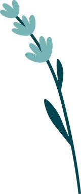 Çiçek Vektör İllüstrasyonlu Şube