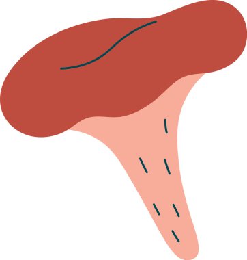 Mantar Bitkisi Simgesi Vektör İllüstrasyonu