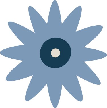 Soyut Stil Çiçek Vektörü İllüstrasyonu