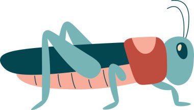 Çekirge Böceği Simgesi Vektör İllüstrasyonu