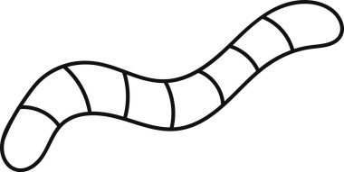 Solucan Böceği Sıralı Vektör Çizimi